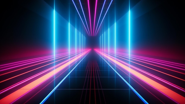 uma imagem colorida de linhas e linhas