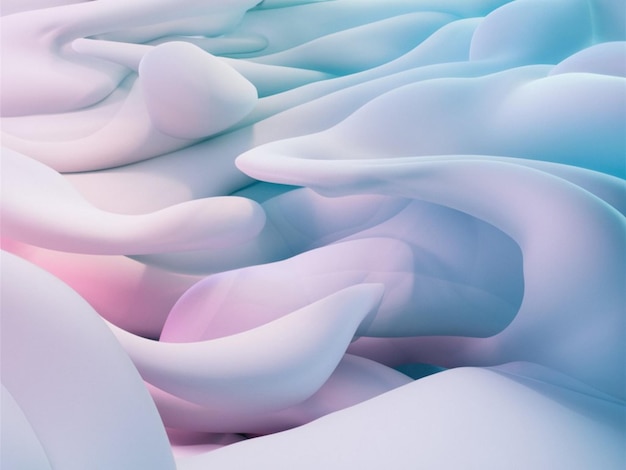 uma imagem colorida de um iceberg branco e rosa