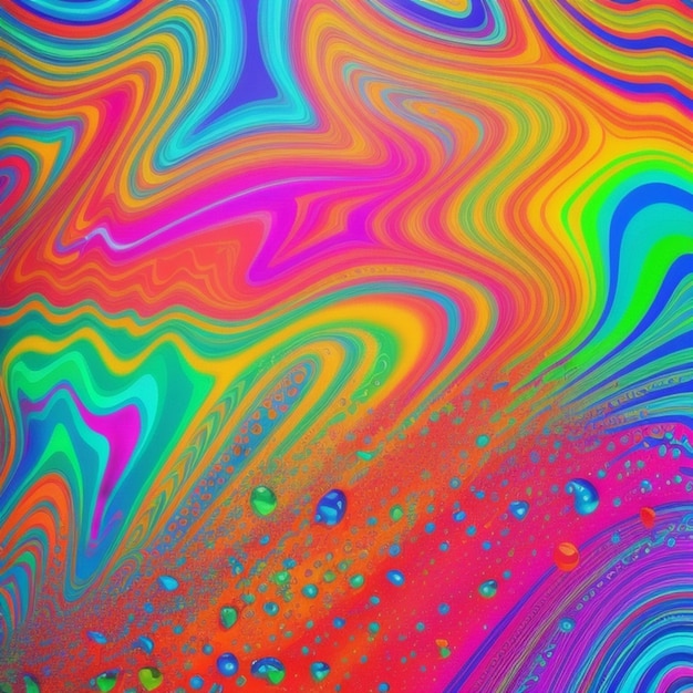 Foto uma imagem colorida de um líquido colorido do arco-íris