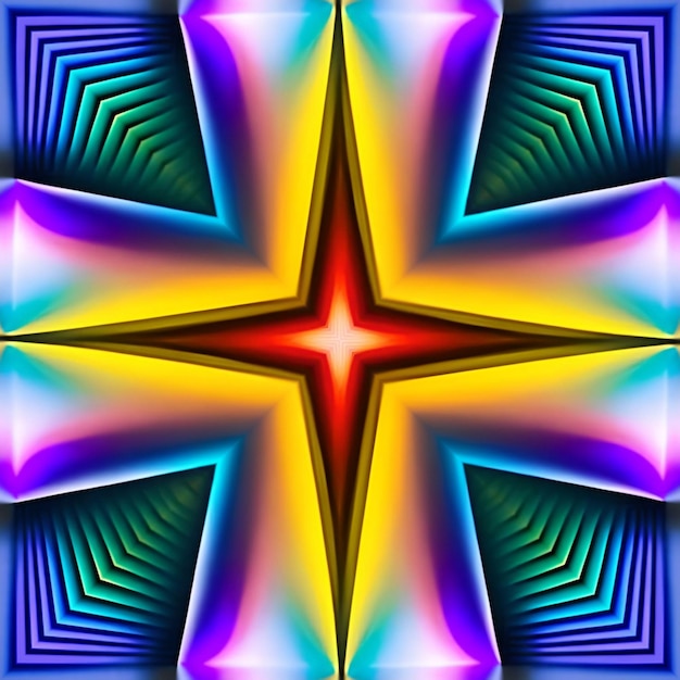 Uma imagem colorida de uma estrela com a palavra estrela nela.