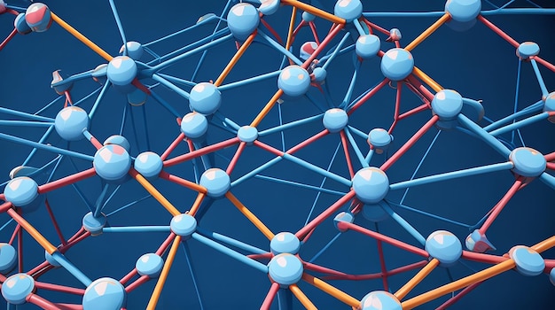 Uma imagem colorida de uma rede com um fundo azul