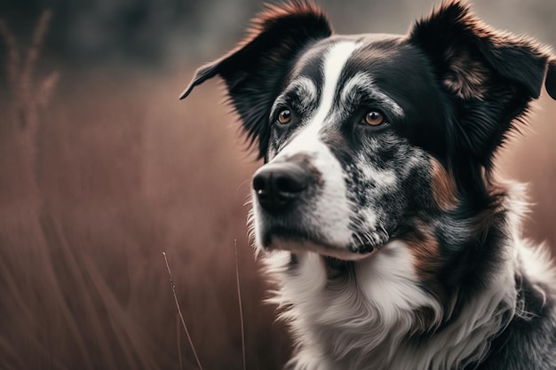 Uma imagem de banner de cachorro de estimação com espaço vazio para banner, plano de fundo da web ou impressões