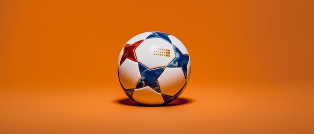 uma imagem de capa do futebol europeu em estilo de fotografia de produto