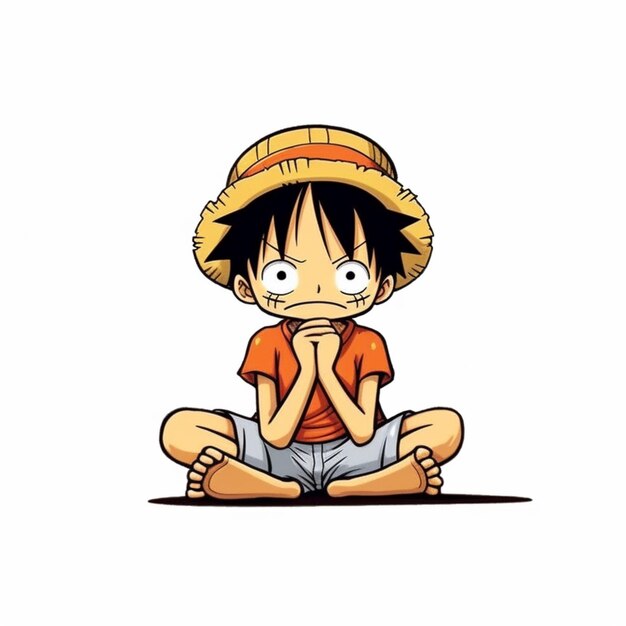 Personagem de desenho animado luffy one piece ia generativa