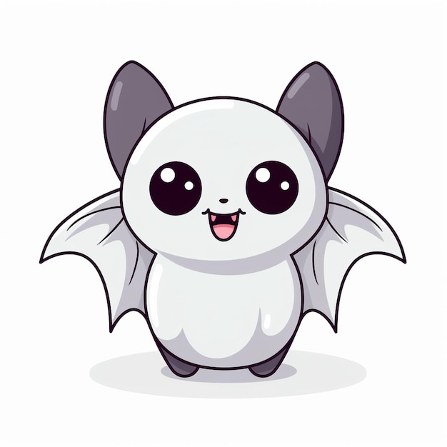 Foto uma imagem de desenho animado de um morcego com a palavra morcego nele