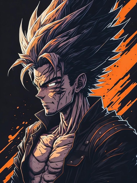 Uma imagem de desenho animado de um personagem de dragon ball com