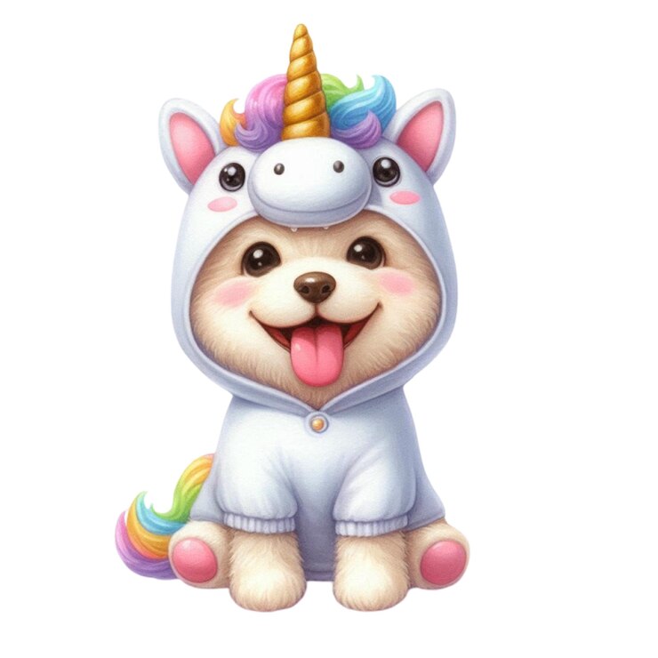 Foto uma imagem de desenho animado de um unicórnio com um unicórnio em sua cabeça