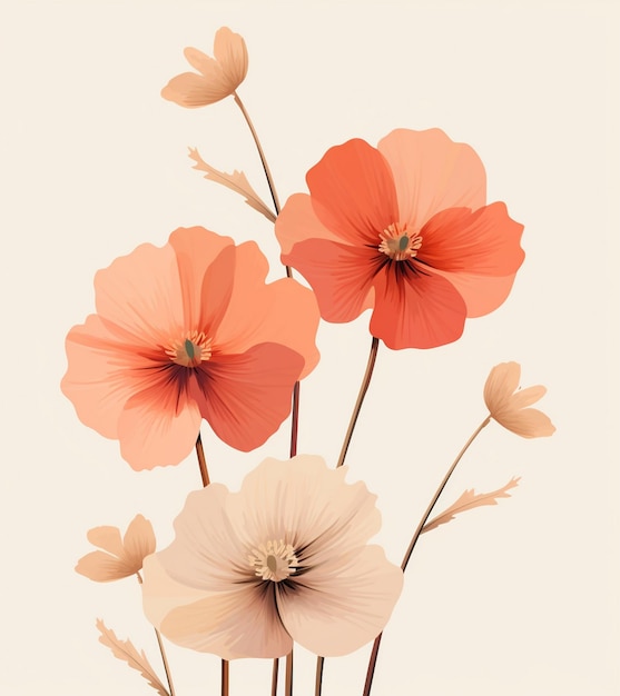 uma imagem de flores com as palavras primavera na parte inferior