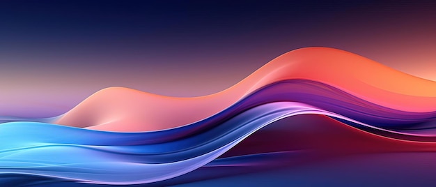uma imagem de fundo abstrata mostra linhas azuis e roxas no estilo de Desertwave
