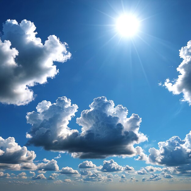 Foto uma imagem de nuvens que são do sol