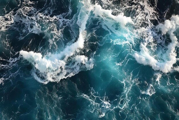 uma imagem de ondas oceânicas subindo no estilo de textura detalhada