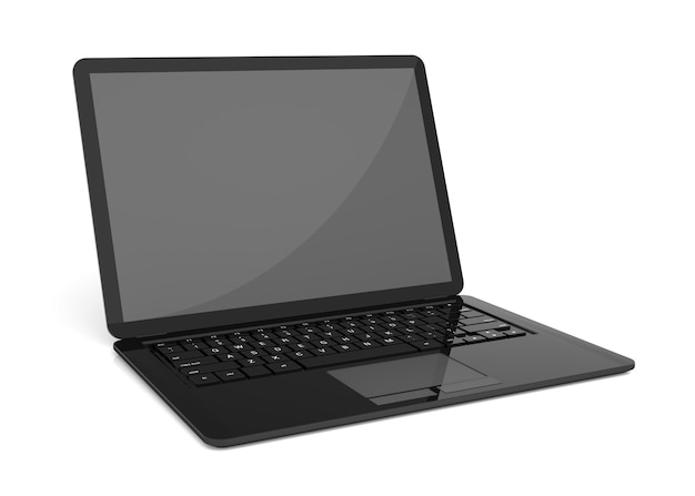 Uma imagem de renderização 3D simples de laptop de alta resolução