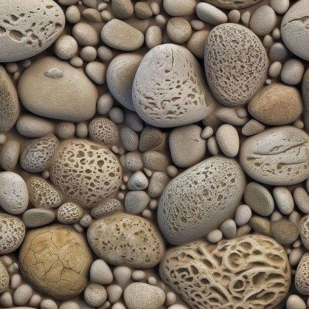 Uma imagem de rochas e água sobre uma mesa.