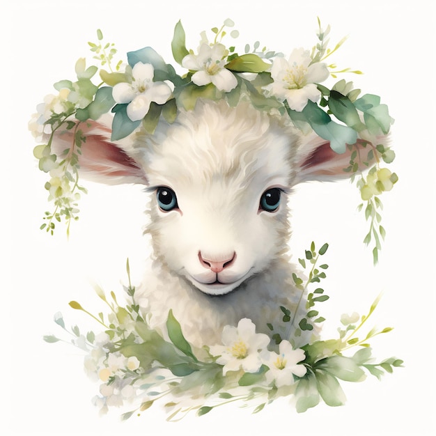 uma imagem de um coelho com flores e as palavras coelho nele