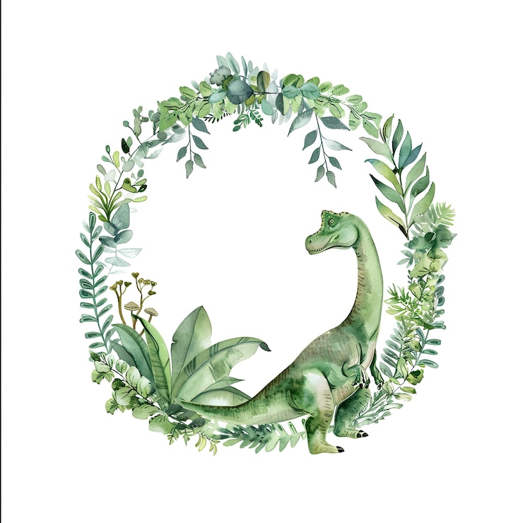 Foto uma imagem de um dinossauro com um fundo verde com uma foto de um dinosauro
