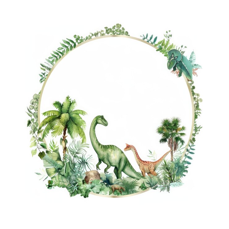 Foto uma imagem de um dinossauro e dinossauro com um dinosauro verde no topo