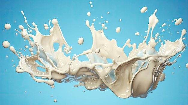 uma imagem de um salpico de leite com a palavra leite nele