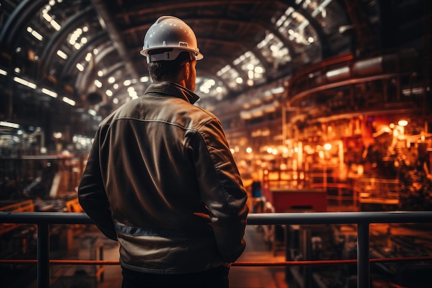 Uma imagem de um trabalhador da construção em uniforme