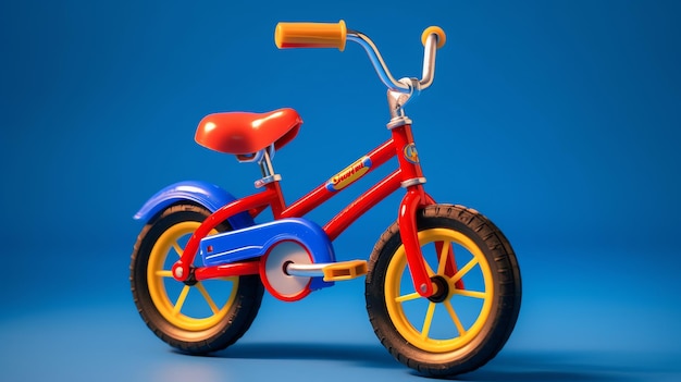Uma imagem de uma bicicleta com rodinhas para criança