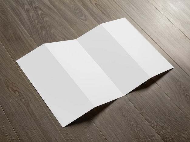 Uma imagem de uma brochura de pasta isolada sobre um fundo branco