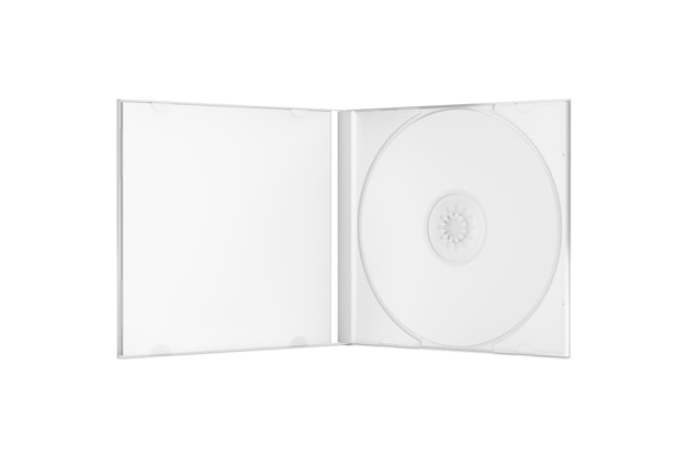 Foto uma imagem de uma caixa de cd isolada em um fundo branco