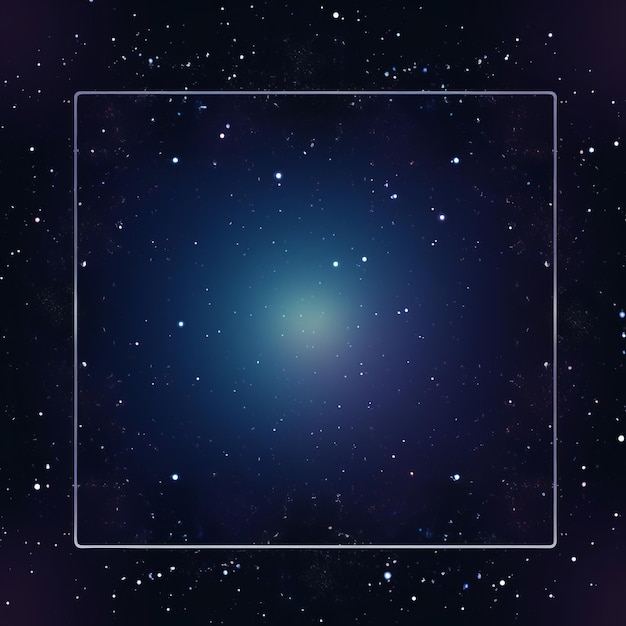 Foto uma imagem de uma estrela no céu com uma moldura quadrada em torno dela