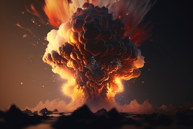 Uma imagem de uma explosão com a palavra fogo nela