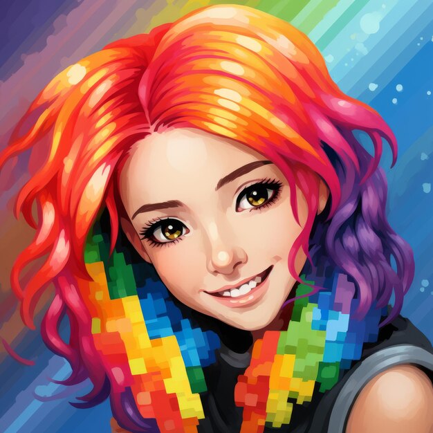 Cabelo colorido - Roblox