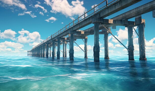 Uma imagem de uma ponte que diz o oceano