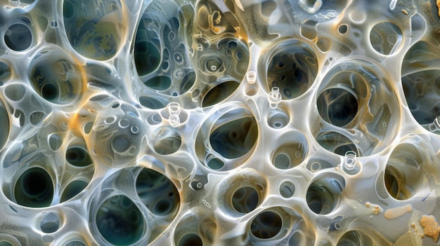 Foto uma imagem detalhada de um citoplasma de células vegetais mostrando uma rede de microtúbulos e outras estruturas