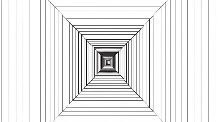Foto uma imagem em preto e branco de um túnel com linhas desenhadas por linhas