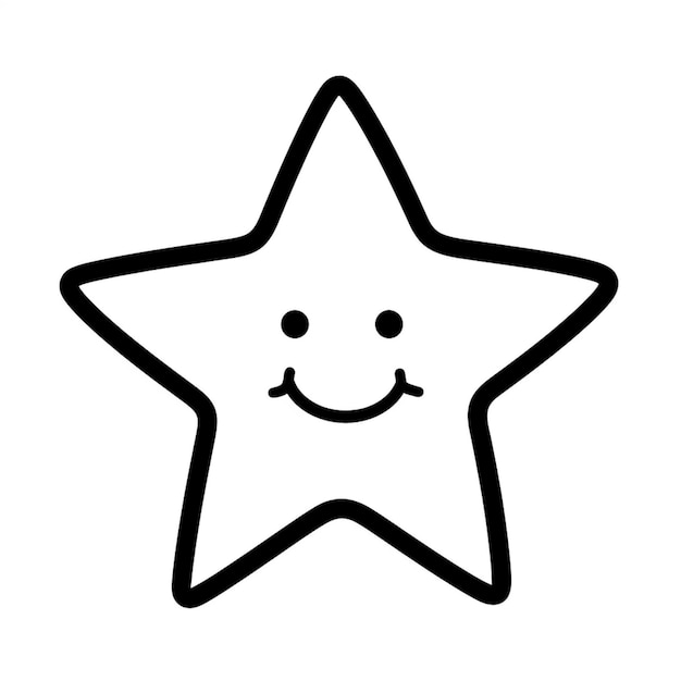 Foto uma imagem em preto e branco de uma estrela sorridente com um sorriso generativo ai