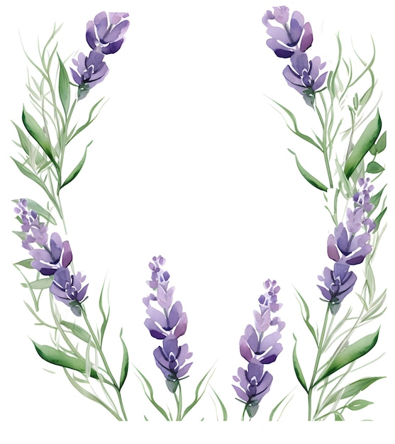 Foto uma imagem emoldurada de flores de lavanda com as palavras lavanda sobre ela