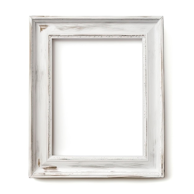 uma imagem emoldurada em branco de uma moldura com um fundo branco
