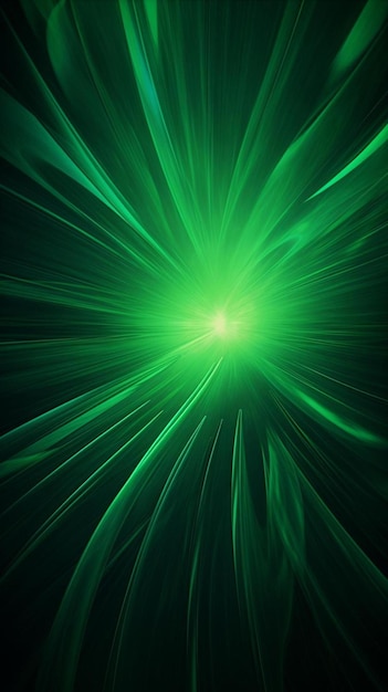 uma imagem fractal abstrata verde e azul com um fundo verde.