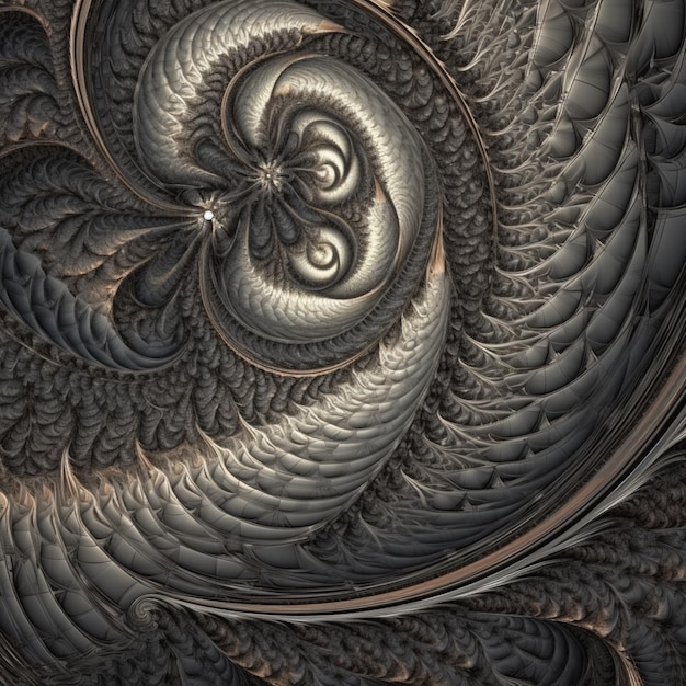 Uma imagem fractal de um desenho em espiral.