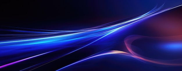 uma imagem futurista mostrando correntes de luz coloridas