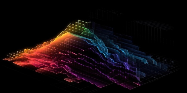 Uma imagem gerada por computador de uma imagem ai generativa de gráfico de linha