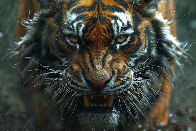 Uma imagem hiper-realista de tigre