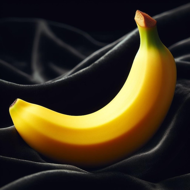 Uma imagem impressionante de bananas sobre um fundo preto
