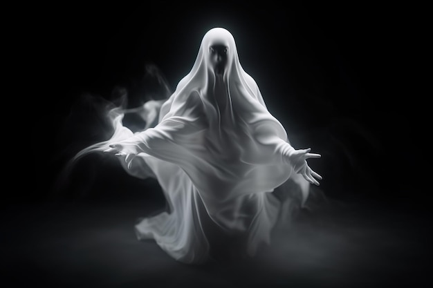 Foto uma imagem incrível e elegante do fantasma do dia das bruxas gerada pela ia.