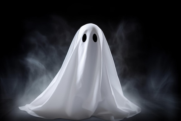 Uma imagem incrível e elegante do fantasma do Dia das Bruxas gerada pela IA.