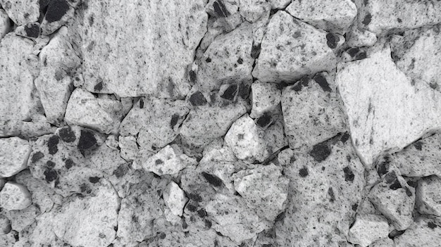 Uma imagem preto e branco de uma pedra rachada.