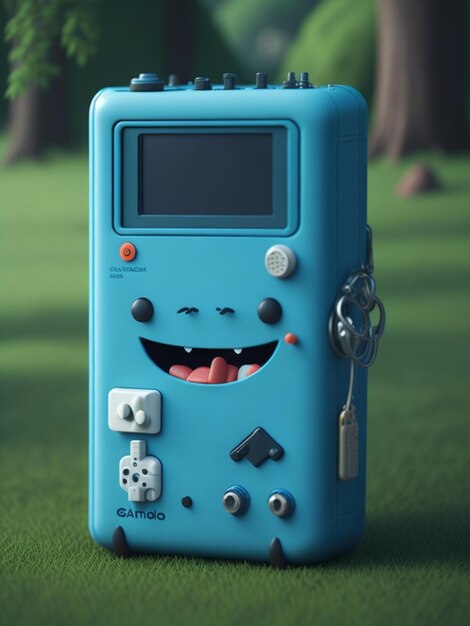 Foto uma imagem realista de um gameboy antropomórfico bonito