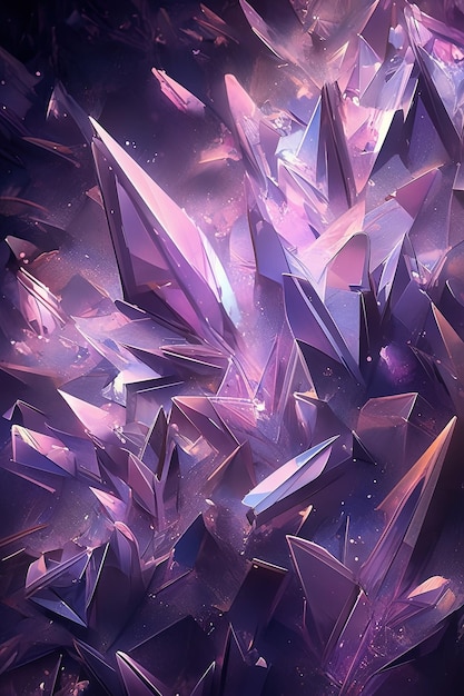 uma imagem roxa e roxa de um objeto em forma de diamante roxo e azul