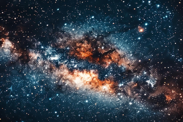 Uma incrível nebulosa espacial com estrelas no universo