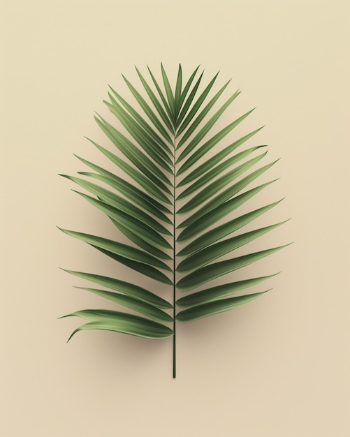 Foto uma interpretação geométrica 3d limpa de uma folha de palmeira
