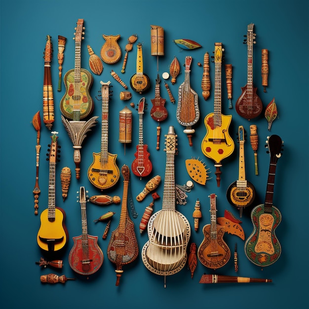 Uma jornada melodiosa explorando instrumentos musicais tradicionais