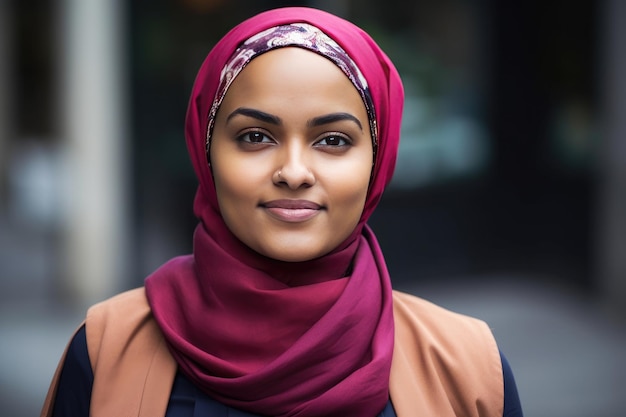 Uma jovem muito bonita com um hijab cobrindo a cabeça Generative AI