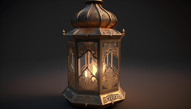 Uma lâmpada com a palavra ramadã nela